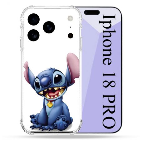 Coque Renforcée Pour Iphone 18 Pro Stitch Blanc