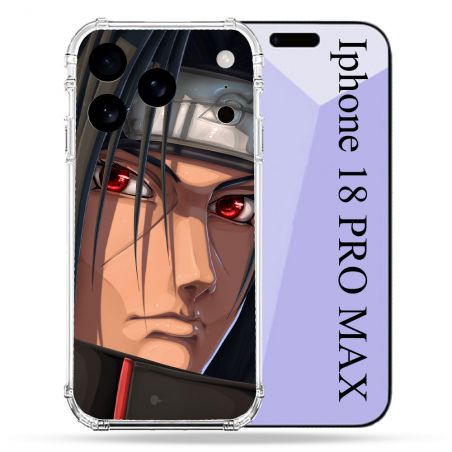 Coque Renforcée Pour Iphone 18 Pro Max Manga Naruto Itachi Visage