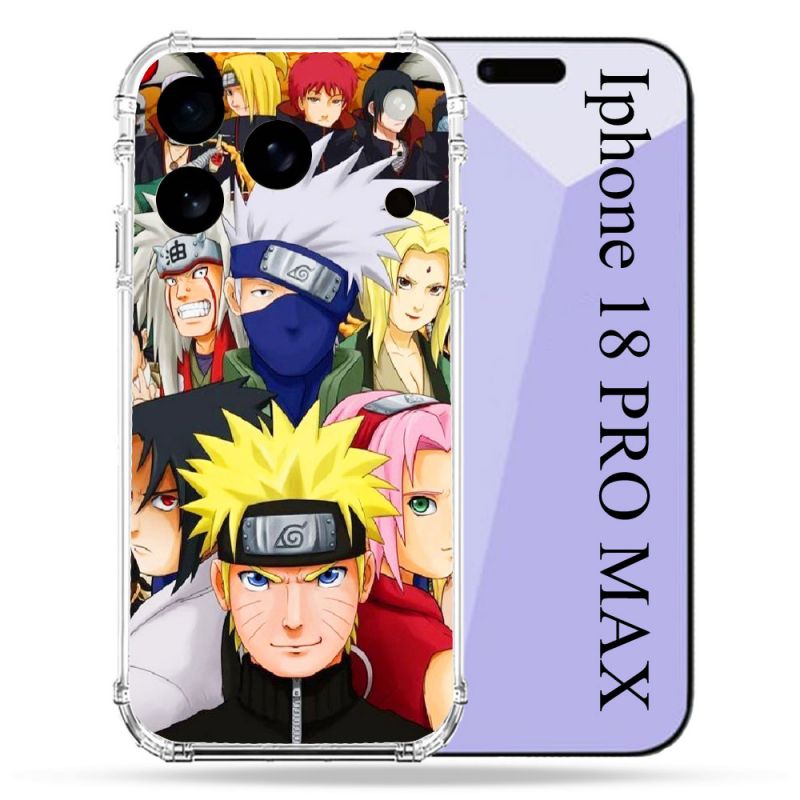 Coque Renforcée Pour Iphone 18 Pro Max Manga Naruto Team