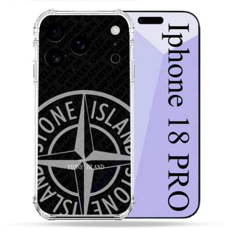 Coque Renforcée Pour Iphone 18 Pro Stone Island Gris