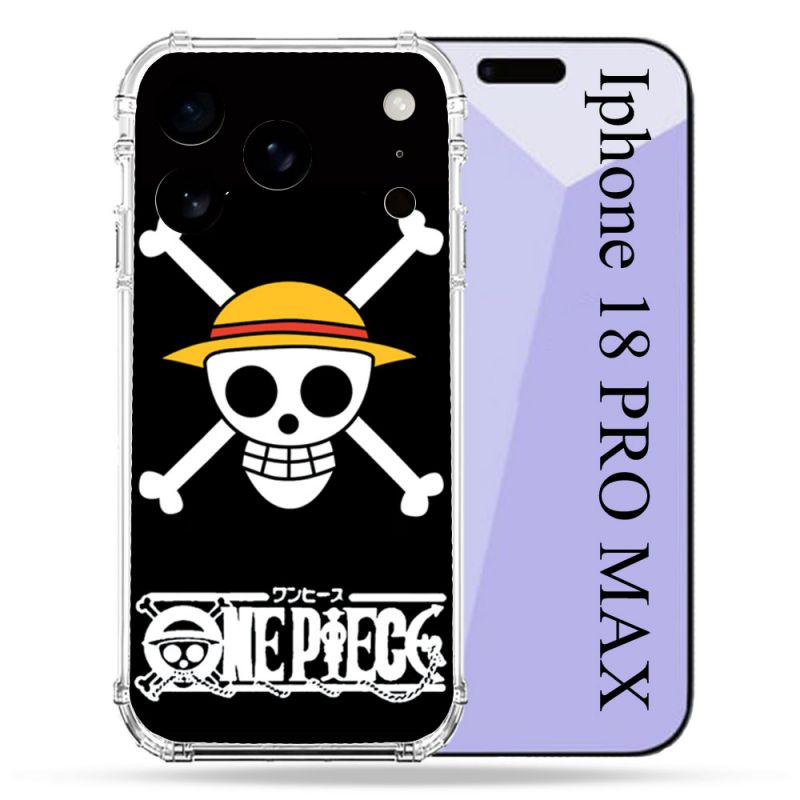Coque Renforcée Pour Iphone 18 Pro Max Manga One Piece Tete de Mort