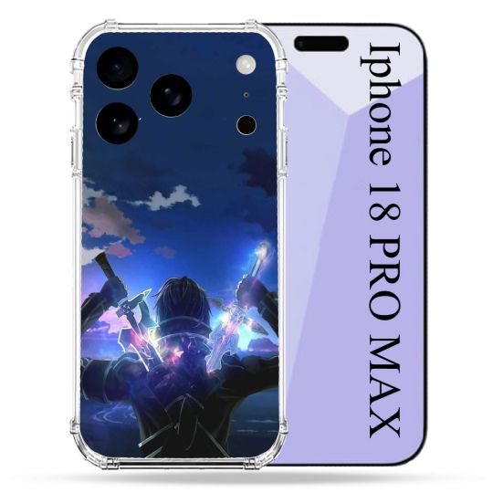 Coque Renforcée Pour Iphone 18 Pro Max Manga SAO sword Art Online Epee
