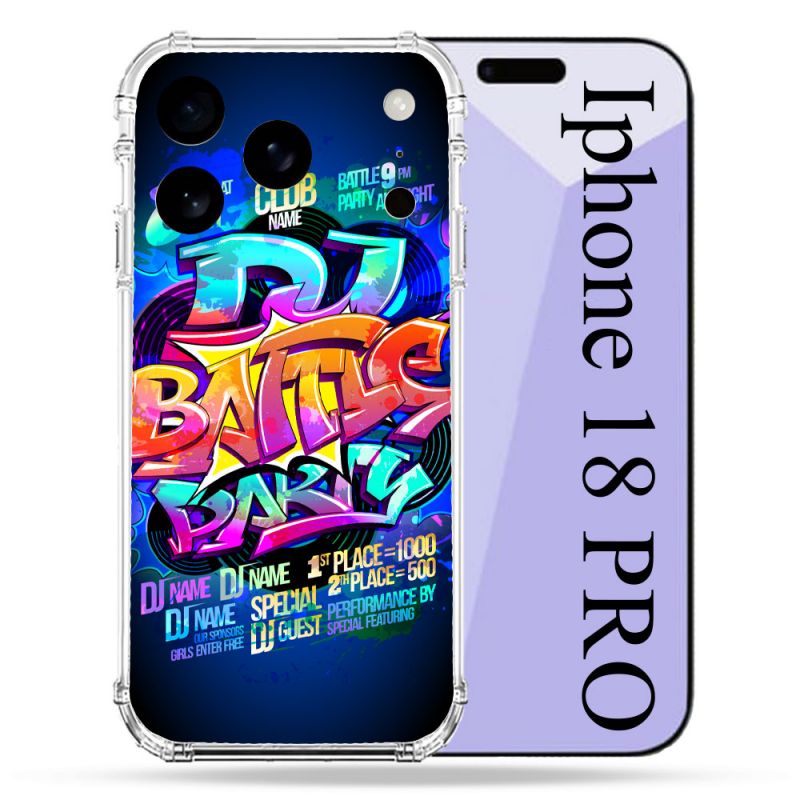 Coque Renforcée Pour Iphone 18 Pro Street Art Rap