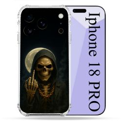 Coque Renforcée Pour Iphone 18 Pro Tete de Mort Doigt 2026