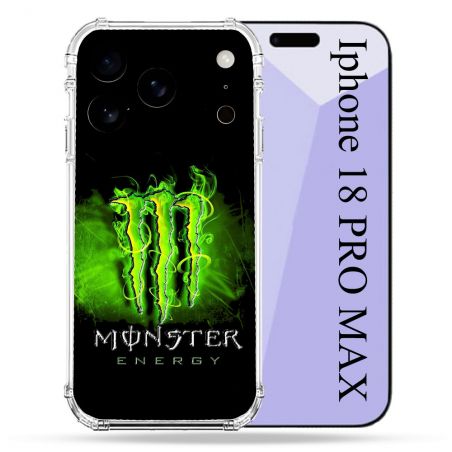 Coque Renforcée Pour Iphone 18 Pro Max Monster Energy Vert