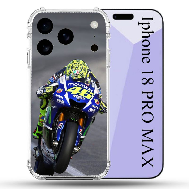 Coque Renforcée Pour Iphone 18 Pro Max Moto Course GP Wheeling 46
