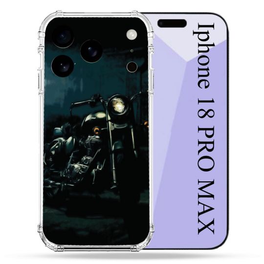 Coque Renforcée Pour Iphone 18 Pro Max Moto Harley Vintage