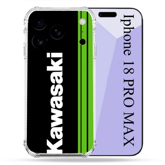 Coque Renforcée Pour Iphone 18 Pro Max Moto Kawasaki