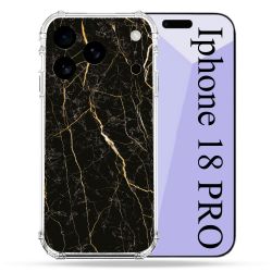 Coque Renforcée Pour Iphone 18 Pro Texture Marbre Noir
