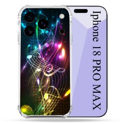 Coque Renforcée Pour Iphone 18 Pro Max Musique Partition Multicolore