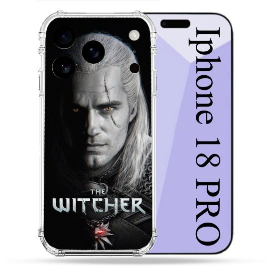 Coque Renforcée Pour Iphone 18 Pro The Witcher Noir