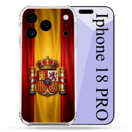 Coque Renforcée Pour Iphone 18 Pro Voyage Drapeau Espagne