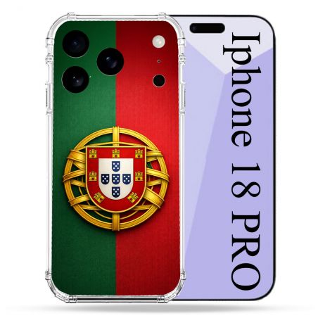 Coque Renforcée Pour Iphone 18 Pro Voyage Drapeau Portugal
