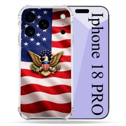 Coque Renforcée Pour Iphone 18 Pro Voyage Drapeau USA Etats Unis