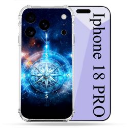 Coque Renforcée Pour Iphone 18 Pro Voyage Rose des Vents Stellaire
