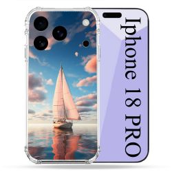 Coque Renforcée Pour Iphone 18 Pro Voyage Voilier Reflet