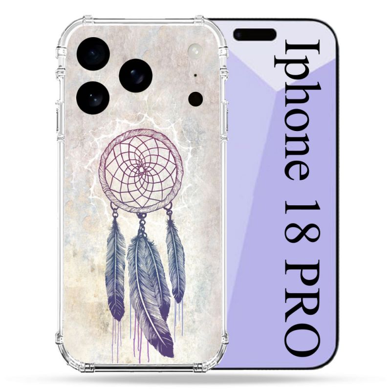 Coque Renforcée Pour Iphone 18 Pro Zen Attrape Reve Blanc