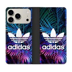 Housse cuir portefeuille Pour Iphone 18 Pro Adidas Palmier