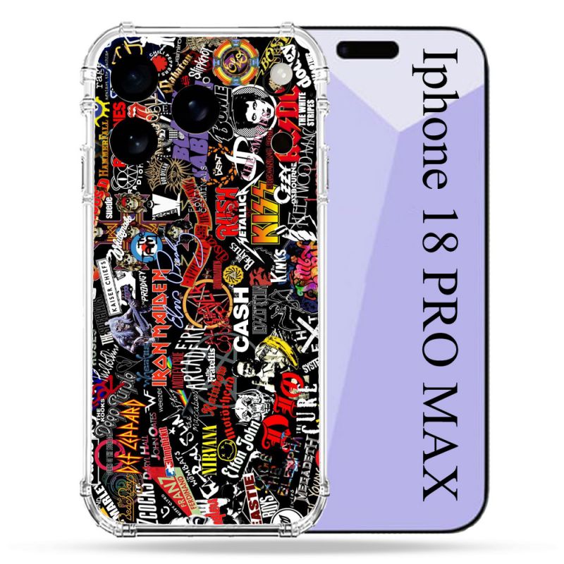Coque Renforcée Pour Iphone 18 Pro Max Musique Rock Groupe