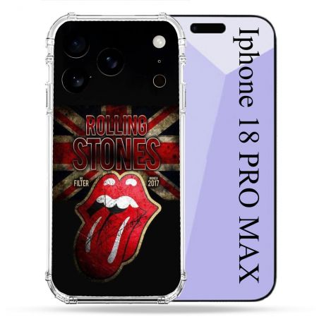 Coque Renforcée Pour Iphone 18 Pro Max Musique Rolling Stones
