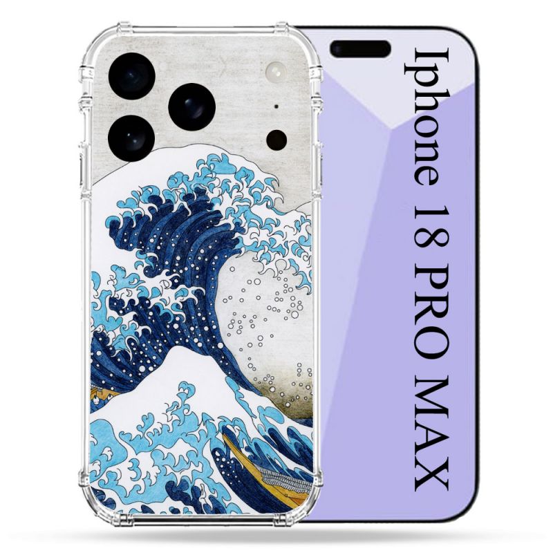 Coque Renforcée Pour Iphone 18 Pro Max Peinture La Grande Vague