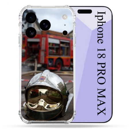 Coque Renforcée Pour Iphone 18 Pro Max Pompier Casque Camion