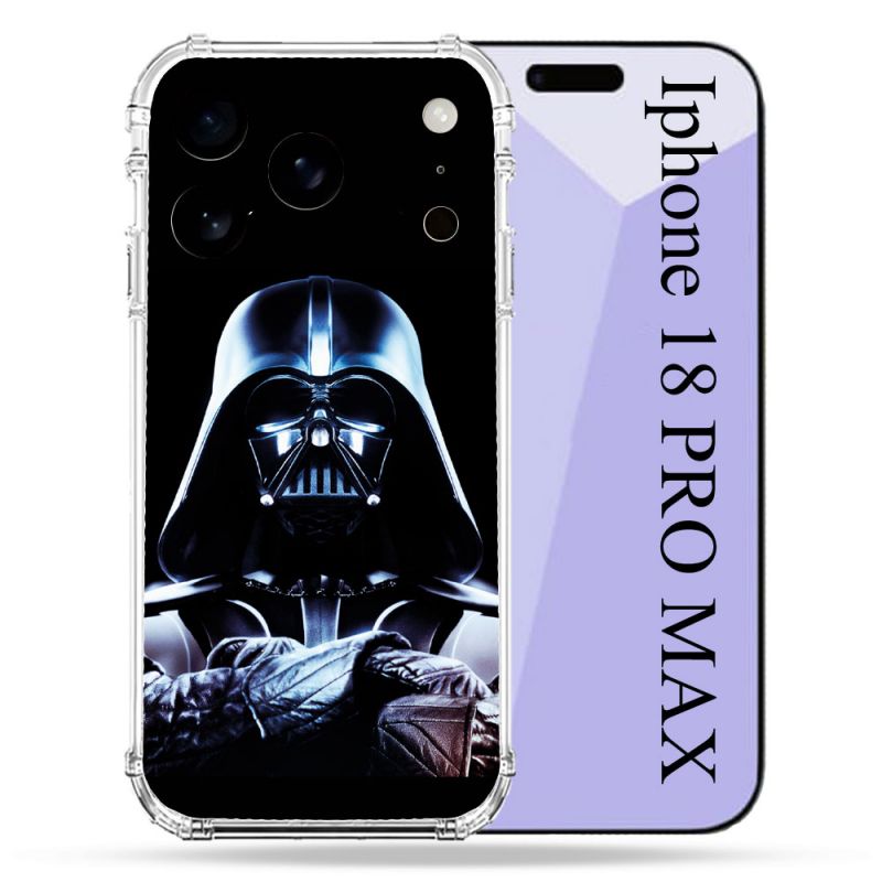 Coque Renforcée Pour Iphone 18 Pro Max Star Wars - Dark Vador Noir