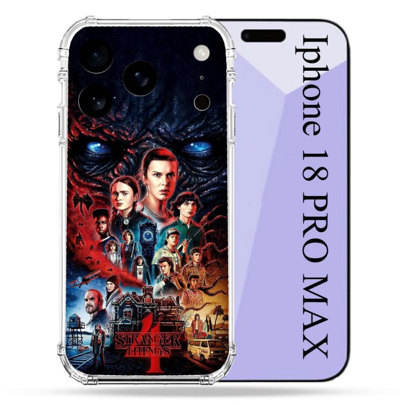 Coque Renforcée Pour Iphone 18 Pro Max Stranger Things Affiche 4