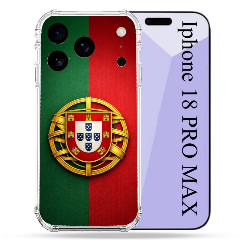 Coque Renforcée Pour Iphone 18 Pro Max Voyage Drapeau Portugal