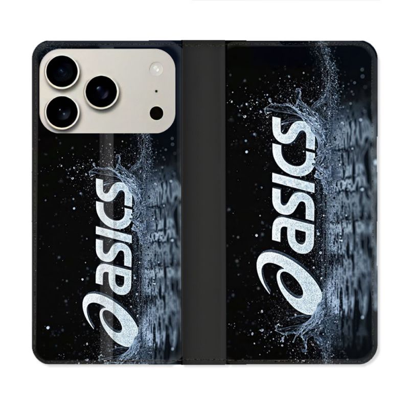 Housse cuir portefeuille Pour Iphone 18 Pro Max Asics