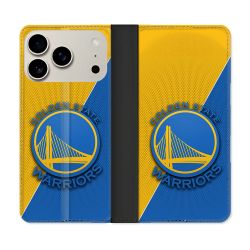 Housse cuir portefeuille Pour Iphone 18 Pro Basket Golden State Warriors
