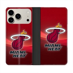 Housse cuir portefeuille Pour Iphone 18 Pro Max Basket Miami Heat