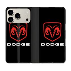 Housse cuir portefeuille Pour Iphone 18 Pro Max Dodge