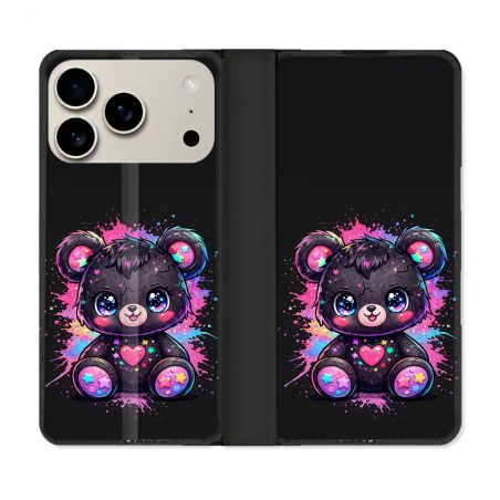 Housse cuir portefeuille Pour Iphone 18 Pro Max Fantastique Kawaii Mignon