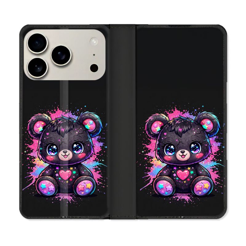Housse cuir portefeuille Pour Iphone 18 Pro Max Fantastique Kawaii Mignon