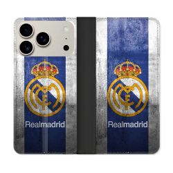 Housse cuir portefeuille Pour Iphone 18 Pro Max Foot Real Madrid
