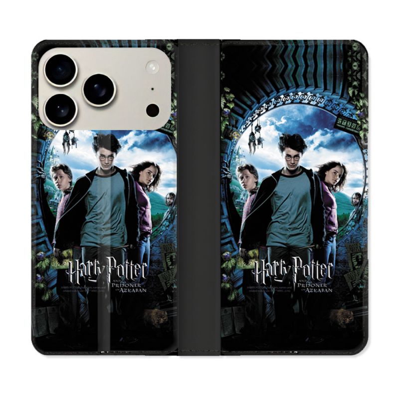 Housse cuir portefeuille Pour Iphone 18 Pro Max Harry Potter Azkaban