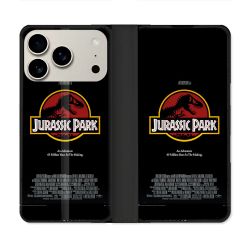 Housse cuir portefeuille Pour Iphone 18 Pro Max Jurassic Park Affiche