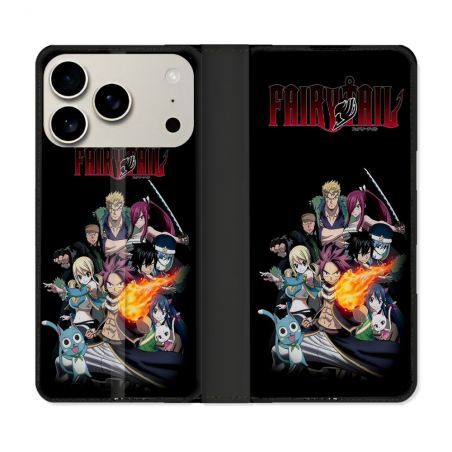 Housse cuir portefeuille Pour Iphone 18 Pro Max Manga Fairy Tail Logo Team