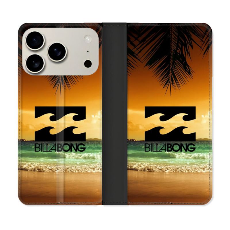 Housse cuir portefeuille Pour Iphone 18 Pro Billabong