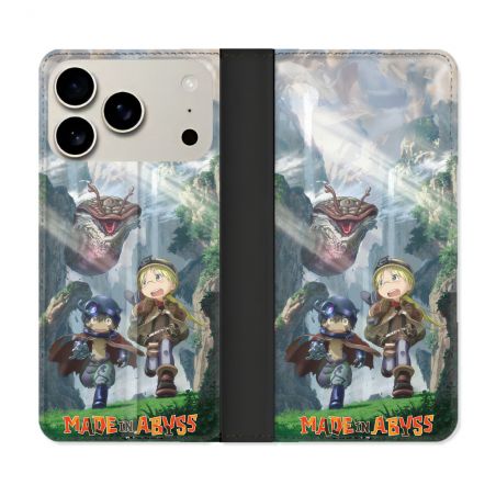 Housse cuir portefeuille Pour Iphone 18 Pro Max Manga Made In Abyss Affiche