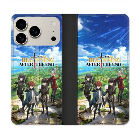 Housse cuir portefeuille Pour Iphone 18 Pro Max Manga The Beginning After The End Affiche
