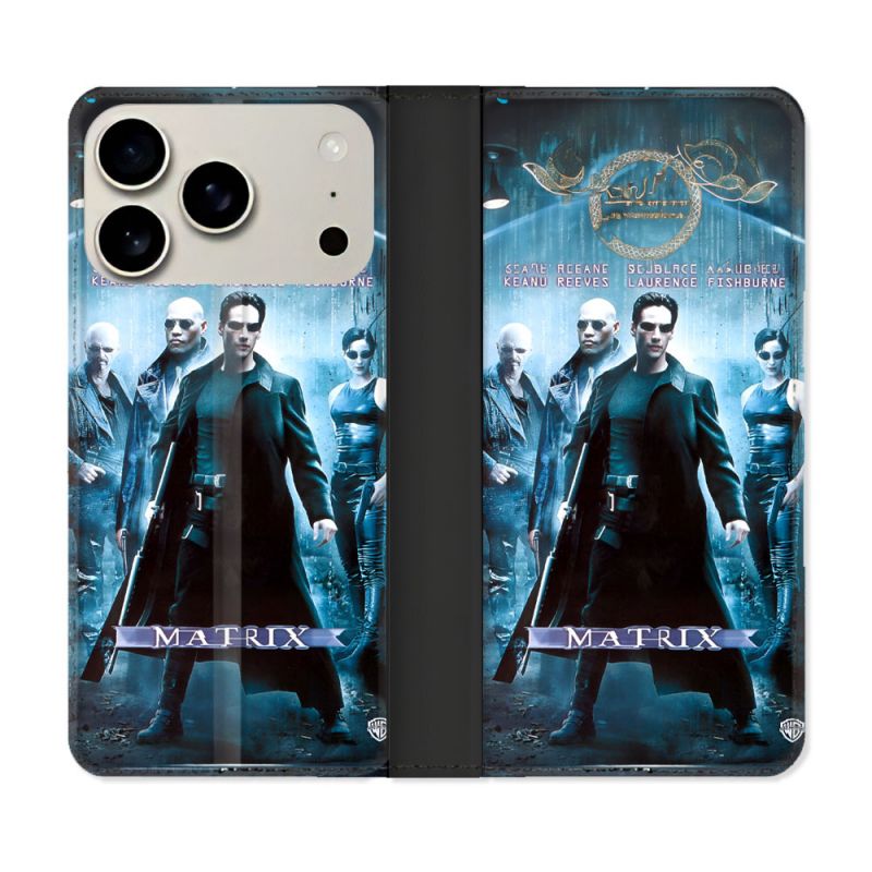 Housse cuir portefeuille Pour Iphone 18 Pro Max Matrix Affiche