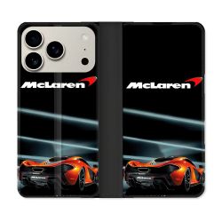 Housse cuir portefeuille Pour Iphone 18 Pro Max Mc Laren