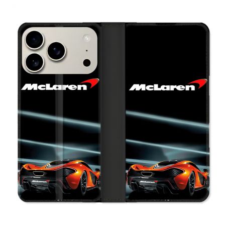 Housse cuir portefeuille Pour Iphone 18 Pro Max Mc Laren
