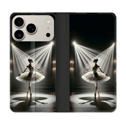Housse cuir portefeuille Pour Iphone 18 Pro Danseuse Lumière