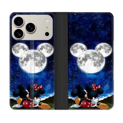 Housse cuir portefeuille Pour Iphone 18 Pro Max Mickey Minnie