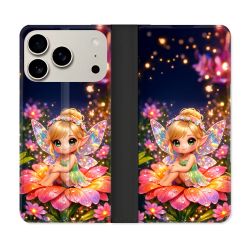 Housse cuir portefeuille Pour Iphone 18 Pro Fantastique Fee Kawaii