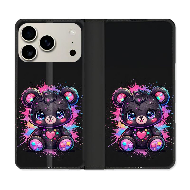 Housse cuir portefeuille Pour Iphone 18 Pro Fantastique Kawaii Mignon