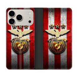 Housse cuir portefeuille Pour Iphone 18 Pro Foot Benfica